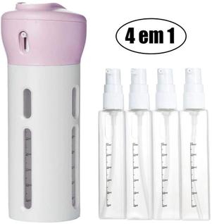 Dispense Garrafa Portátil 4 Em 1 Viagens Álcool Gel Shampoo