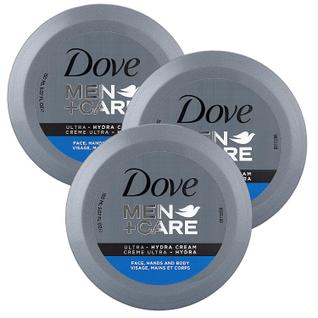 Dove Men+Care Ultra Hydra - Creme Hidratante para Rosto, Mãos e Corpo (3 Unidades de 150mL