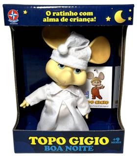 Edição Especial - Boneco Colecionável Rato Ratinho Topo Gigio Boa Noite - 20 Centímetros D