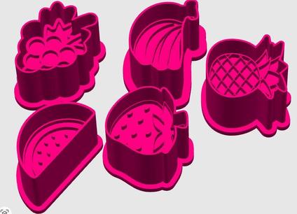 Ejetor FRUTA MORANGO, ABACAXI,UVA,BANANA,MELANCIA Modelador Doce Marcador Brigadeiro Massa