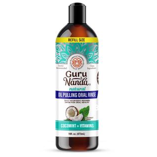 Enxaguante bucal GuruNanda CocoMint Oil Pulling 480 ml sem álcool