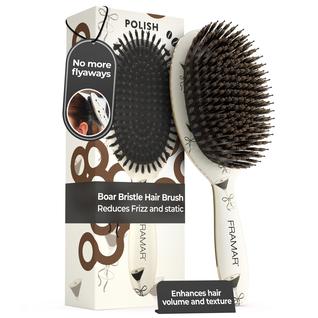 Escova de cabelo FRAMAR Soft Boar Bristle para mulheres Espresso Martini