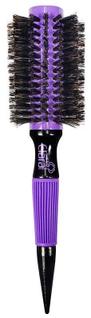 Escova De Cabelo Profissional 30mm Com Cerdas Mistas e Dupla Altura - Santa Clara