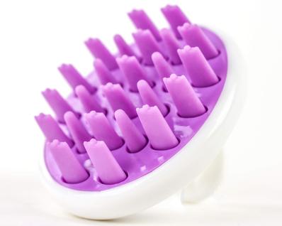 Escova de caspa para massageador de couro cabeludo Zyllion ZMA12 Purple