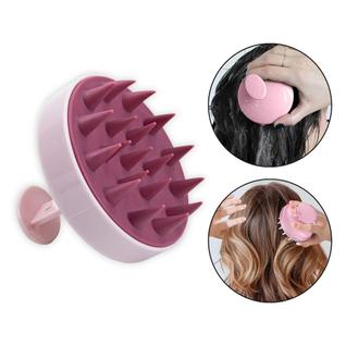 Escova Massageadora de Cabelo Couro Cabeludo Anti Caspa Banho Lavar Cabelos Tônicos