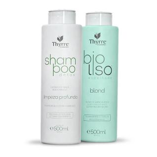 Escova progressiva bio liso espelhado - thyrre cosmétics shampoo + ativo 1000ml