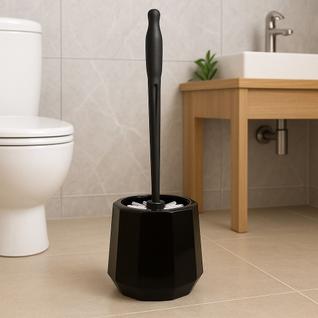 Escova Sanitária Cerda de Lavar Banheiro Com Suporte Limpeza Colorida Preta Branca