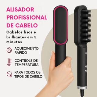Escova Secadora Bivolt Para Modelar e Secar Cachos