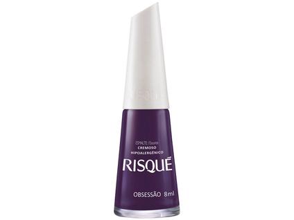 Esmalte Risqué Escuros Obsessão Roxo - Cremoso Hipoalergênico 8ml