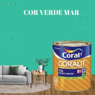 Esmalte Sintético Base Água Coral Coralit Brilhante Verde 800ml