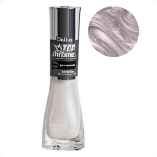 Esmalte Top Coat Dailus Top Chrome Efeito Pó Cromado 8ml