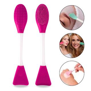 Espátula Dupla Multicolor Macia  Limpeza Pele Banho Remoção Cravos Maquiagem Dois Lados Te