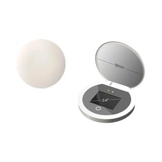 Espelho de Maquiagem Portátil com Luz LED e Câmera UV para Proteção Solar Visual