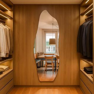 Espelho Flame 150X40cm Corpo Inteiro Decorativo Para Quarto Banheiro Sala Closet