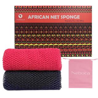 Esponja de rede africana Esponja de rede esfoliante africana autêntica com nós Esfoliante 