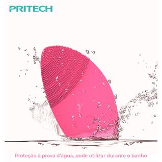 Esponja Pritech Limpeza Facial Elétrica Massagem Esfoliação