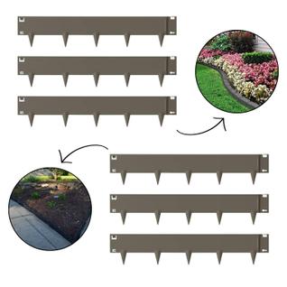 Estrutura de Contorno Aço Resistente 24cm x 1,06m Cinza 6 Pç