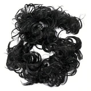 Extensão para penteado coque descabelado de cabelo preto