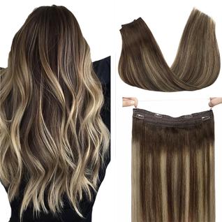 Extensões de cabelo de arame GOO GOO Real Human Hair 30cm 70g