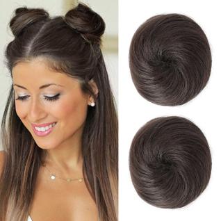 Extensões de coque de cabelo REECHO Mini Claw Clip Messy Cat Ears x2