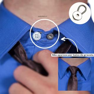 Extensor Alargador De Colarinho Camisa Social Aço Inox Kit 3