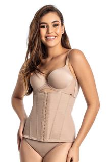 Faixa Abdominal Yoga Premium  Feminina  Com Colchetes  6 Barbatanas  3014 B6