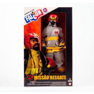 Falcon estrela missão resgate bombeiro - desafiando o fogo - 30 cm - ano 2023 - comandos e