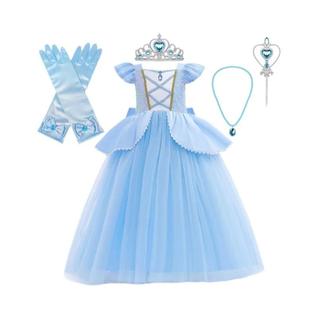 Fantasia De Cinderela Para Meninas, Vestido De Princesa Com Lantejoulas E Tule Para Festa 