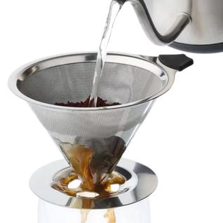 Filtro Coador De Café Inox  Peneira  Aço Reutilizável Delicadeza