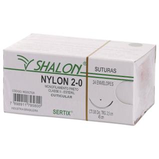 Fio Nylon 2-0 Com Agulha Triangular de 2,0cm e 3/8 c/24 Shalon