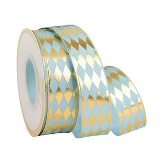 Fita De Diamante Com Folha De Ouro De 25mm De Largura Para DIY, Laços, Acessórios De Cabel