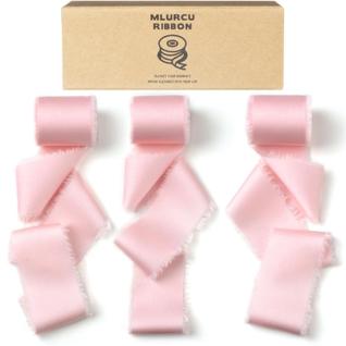 Fita decorativa Mlurcu Cetim de seda rosa claro 3x3,8m