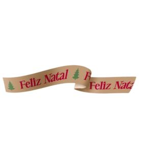 Fita Plástica Albano Maxi Para Laços Presente 1.6cm x50m Cor Cáqui Tradição De Natal