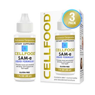 Fórmula líquida Cellfood SAM-e+  1 fl oz, pacote com 3  Humor e bem-estar emocional, supor