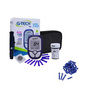 G-tech Vita  Kit   Completo Aparelho  de Glicose Medidor de Glicemia Diabetes  +200 Agulha
