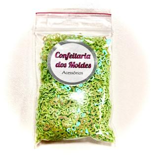G1 Aplique verde Lantejoula Paetê enchimento resina unhas Coração 10gr
