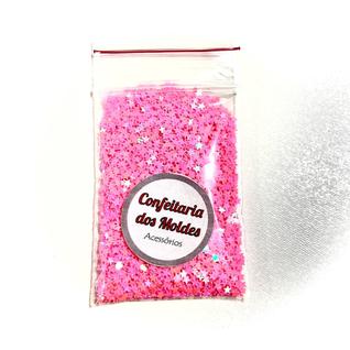 G6 Aplique rosa Lantejoula Paetê enchimento resina unhas estrela 10gr