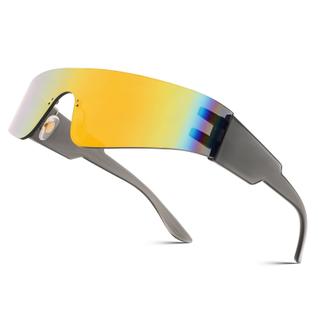Gafas de sol FEISEDY sin montura estilo envolvente futurista Y2K B2927