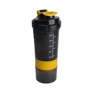 Garrafa De Mistura De Plástico De 500ML Com 3 Camadas Para Proteína, Para Musculação E Exe