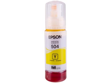 Garrafa de Tinta Epson EcoTank T504 Amarelo Original Refil