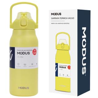 Garrafa Térmica de Água 1700ml Aço Inoxidável com Canudo Portátil Café Suco Academia Passe