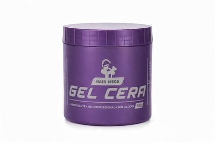 Gel Cera Profissional Hair Mega 500g Hidratante Modelador