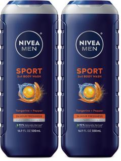 Gel de Baño NIVEA MEN Sport con Minerales Revitalizantes 500 mL x2