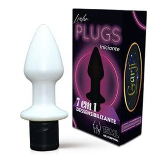 Gel Deslizante Lubrificante Íntimo Anestésico Formato Plug Anal Dilatador 7 em 1