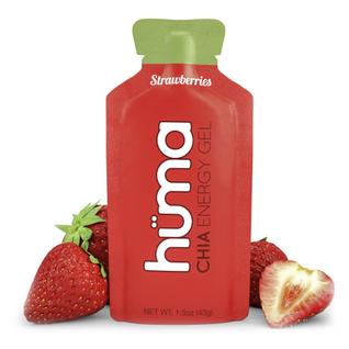Gel energético HÜMA Chia Strawberries 12x30ml para exercícios de resistência