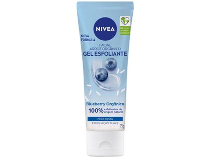 Gel Esfoliante Facial Nivea Refrescante  - Bio Blueberry Arroz Orgânico 75g
