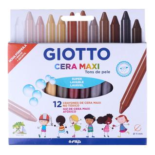 Giz de Cera Tons De Pele com 12 Unidades Giotto 202302ES
