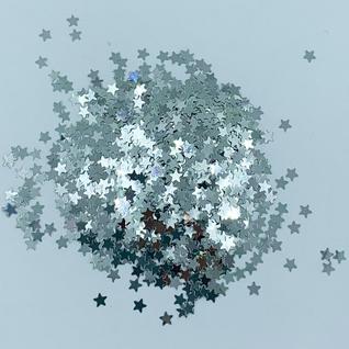 Glitter Estrela Prateada Holográfico Laser Silver Star (30 g)