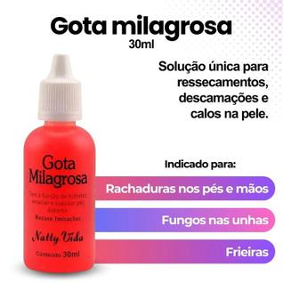 Gota Milagrosa 30ml Loção Para Pés Ásperos e Rachados Hidratação Podológica Profissional C