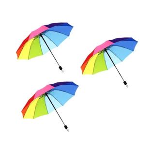 Guarda-chuva De Couro Dobrável À Prova De Vento De 100cm Estilo Samurai Arco-Íris 10K Para